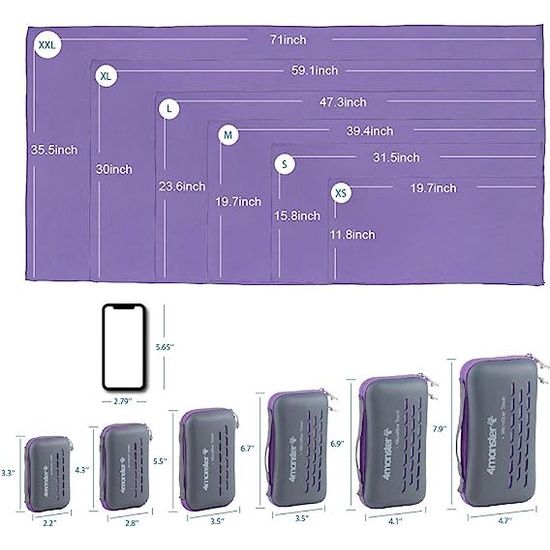 microvezel handdoeken, in 10 kleuren, sneldrogende sporthanddoek, absorberend, ultralichte reishanddoek voor fitness, sauna, reizen, sport, yoga