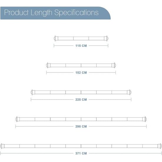 28 mm uitschuifbare gordijnroede, 76-115 cm, verstelbare gordijnrail, zwart, gordijnroedeset, roestvrijstalen paneelgordijnroede met beugels en eindstukken voor slaapkamer, woonkamer