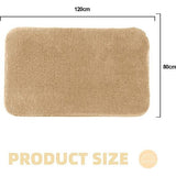 Badmat 70 x 120cm pluizig microvezel wasbaar badtapijt antislip badkamertapijt voor badkamer (beige) tapijt-beige