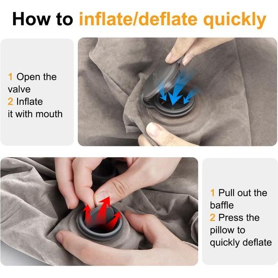 Voetsteun vliegtuig, opblaasbaar voetsteunkussen voor reisauto & thuis & kantoor, in hoogte verstelbaar Flyaway kinderbed, voor slapen op lange vluchten voor kinderen (grijs, 1 stuk)