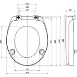 Wc-bril Health Care hygiënische toiletbril met 5 cm zitverhoging en softclosemechanisme, extra stabiele bevestiging voor maximale zitveiligheid, duroplast, wit