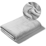 Deken voor bank, bed, knuffeldeken, zachte en warme bankovertrek, XL deken, sprei, pluizige fleecedeken, 150 x 200 cm, deken, dikke bankdeken, woondeken, lichtgrijs