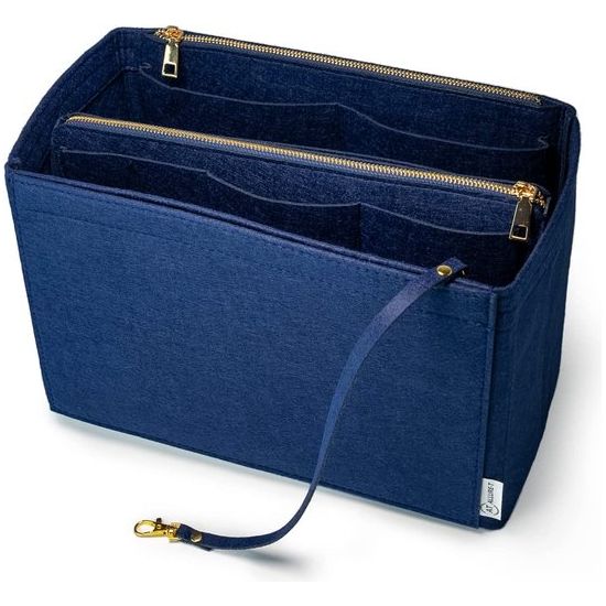 Handtassen, organizer, vilt met vervolg, handtasorganizer, tas in tas voor handtas, Neverfull mm organizer, tasorganizer, blauw, M