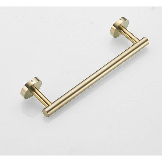 roestvrij staal met gouden afwerking Badkamerhanddoekrek 30 cm Enkele wandmontage Luxe Leekayer