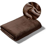 Deken voor bank, bed, knuffeldeken, zachte en warme bankovertrek, XL deken, sprei, pluizige fleecedeken, 150 x 200 cm, deken, dikke bankdeken, woondeken (donkerbruin)