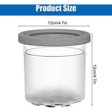 Set van 4 Creami Pints en deksel, ijshouder voor ijs met lepel, voor Pints NC299AM C300s-serie, vaatwasmachinebestendig
