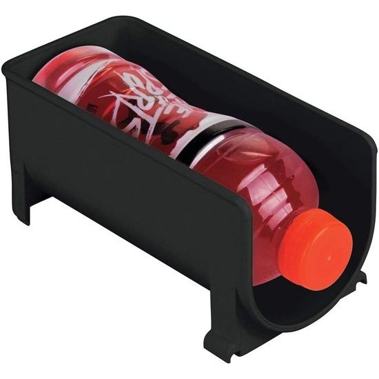 4-delige set modern wijnflessenrek – stapelbaar flessenrek voor waterflessen en drinkflessen – stijlvolle wijnflessenhouder voor de keuken en voorraadkamer – zwart