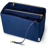 Handtas-organizer van vilt, 2-in-1 afneembare tas met ritssluiting, organizer tas, tasorganizer, Neverfull gm, blauw, L