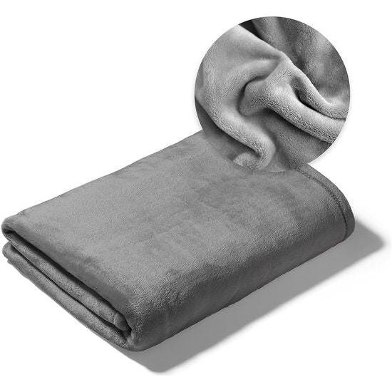 Deken voor bank, bed, knuffeldeken, zachte en warme bankovertrek, deken, sprei, wollig, 150 x 200 cm, dikke bankdeken, woondeken (donkergrijs)