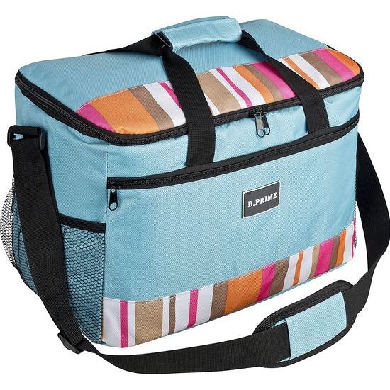 Classic Koeltas/isoleertas, 20 l, groot blauw, 36 x 26 x 22 cm, voor picknick, camping, outdoor, plagen, incoping, auto, sport