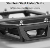 Fietspedalen, aluminium, antislip, 2-in-1 SPD-pedalen/platform, pedalen voor MTB, racefiets, stadsfiets, zwart