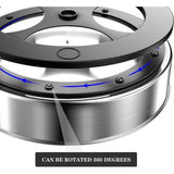Keukenorganizer, draaiplateau, organizer, 360 graden roterende voorraaddoos voor levensmiddelen, kruidenhouder van roestvrij staal, zilver, 20 cm