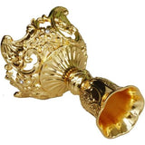 Luxe gegraveerde gouden kandelaars Set van 2 premium gouden kandelaars (goud)