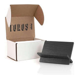 Kaarthouder voor bureau - Zwarte houten kleine kaarthouder, professionele bureau-visitekaartjesstandaard, houten naamkaarthouder, kantoor, opslag van visitekaartjeshouders