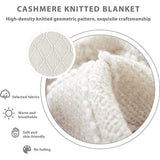 Gebreide deken met kwast, effen, geometrisch patroon, knuffeldeken, gebreide deken, sprei, bankdeken, decoratieve deken voor bank, bed, 170 x 130 cm