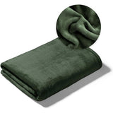 Deken voor bank, bed, knuffeldeken, zachte en warme bankovertrek, deken, sprei, wollig, 150 x 200 cm, dikke bankdeken, woondeken (flessengroen)