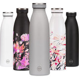 Drinkfles, roestvrij staal, 750 ml, rookgrijs, herbruikbare vacuüm metalen thermosfles, lekvrije geïsoleerde thermosfles, BPA-vrije thermosfles voor sport, kantoor