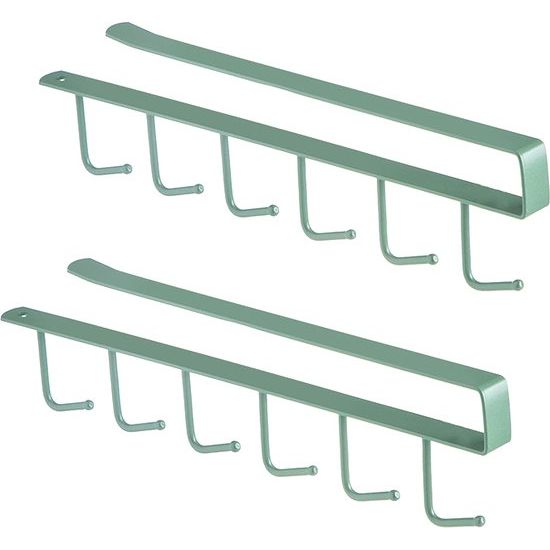 Bekerhouder, kastinzetstuk, mokkenrek, haken zonder boren, haakframe, kopjes, keukenorganizer, onder plank, kopjes, ophangplank, bekerhouder voor stropdassen, riemen, sjaals (2 stuks)