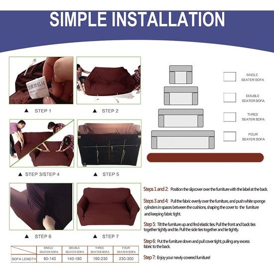 Bankhoes 3-zits elastische stretch spandex sofa plaids bank hoes antislip wasbare bankbeschermer bankhoes voor bank met armleuningen,Abstract Bordeaux