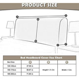 Bedhoofdeindehoezen Stretch Bedhoofdbordhoes Rekbaar Wasbaar Dik Fluweel All-Inclusive Stofdichte Bedhoofdbordhoes voor tweepersoonsbed Eenpersoonsbedhoofdeinde (180-200 cm, lichtgrijs)