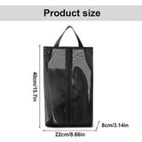 2 stuks schoenenzak voor op reis, ademend, stofdicht, schoenenzak, schoenentas met ritssluiting, vuilafstotende schoenenzak, mesh schoenenorganizer voor thuis en op reis, 2 stuks., schoenentas