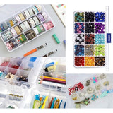 Opbergdoos met compartimenten, doorzichtige sorteerdozen, plastic opbergdoos, sieradendoos, verstelbare assortimentsdoos voor sieradenorganizer, pareloorbellen, 15 raster x 6 stuks