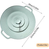 Siliconen anti-overloop pannenafdekking, magnetronafdekking, overkookbeveiliging Siliconen pannenafdekking, voor kookoppervlak, magnetron, kom om koken en spatten te voorkomen