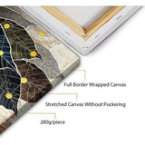 Canvas Foto's Café Bibliotheek Kleurrijke Bladeren Muurfoto's Woonkamer Schilderij Natuur Plant Stijl Prints Kantoor Keuken Badkamer Slaapkamer Kunstdrukken, 30 cm x 40 cm x 3 stuks