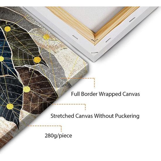 Canvas Foto's Café Bibliotheek Kleurrijke Bladeren Muurfoto's Woonkamer Schilderij Natuur Plant Stijl Prints Kantoor Keuken Badkamer Slaapkamer Kunstdrukken, 30 cm x 40 cm x 3 stuks