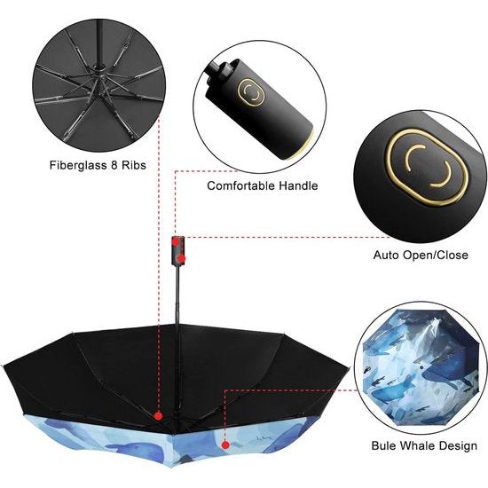 Paraplu, parasolparaplu, UV-bescherming voor buiten, automatisch opvouwbare paraplu voor dames, winddicht, regendicht, mini-paraplu, zakparaplu's met 8 ribben voor volwassenen en kinderen, reisparasol