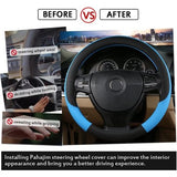 Stuurhoes van leer, 37-38 cm, universeel, antislip, ademend, geschikt voor auto/jeep/SUV