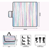 Waterdichte picknickdeken, 200 x 200 cm grote stranddeken, zandvrij met waterdichte onderkant, draagbare strandmat voor 4-6 personen, campingdeken met draaggreep voor park, tuin, strand, buiten