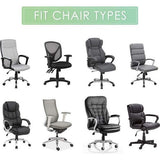 Bureaustoelhoes, bureaustoelhoes, stoelhoezen, draaistoel, overtrek, moderne stoelovertrek, fauteuilhoes, elastisch, wasbaar, set voor bureaustoel, computer, bureaustoel (geen stoel) (grijs, M)