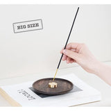 Houten Lotus wierookhouder, handgemaakte wierookbrander met asopvangbak, ideaal voor huisdecoratie, meditatie en yoga