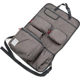 Zakelijke auto-achterbankorganizer van polyester in antraciet/zwart, veel opbergruimte, rugleuningbeschermer/schopbeschermer, BBG62/GY, antraciet/zwart, achterbankorganizer