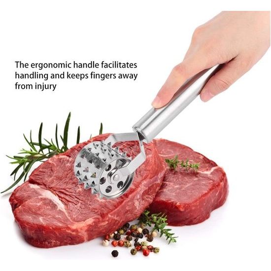 Vleesmalsroller Rundvlees Kippenvleeshamer Keukengereedschap Roestvrij Staal Voor Biefstuk Kip Vis Varkensvlees Met Goede Handvatten