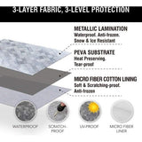 Autovoorruit Sneeuwkap, Waterdichte voorruitafdekking tegen sneeuw IJS Vorst Zon Extra groot formaat met spiegelkappen, past op de meeste voertuigen