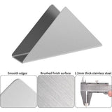 Servethouder van roestvrij staal, driehoekige servetdispenser, metalen servetorganizer, 1 stuks zilver