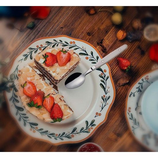 Bestekset 24-delig roestvrij staal - met niet-knutselgrepen / bestek in retrostijl - 6 x eetvorken, 6 x eetmessen, 6 x eetlepels, 6 x theelepels - 6 (crème)