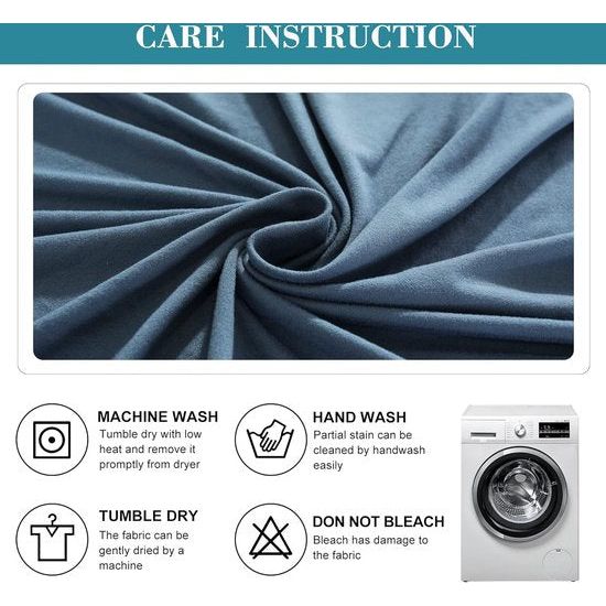 Bankhoes, stretch, elastische bankovertrek met armleuning, 4-zits, grijsblauw, elastaan, antislip, bankovertrek met anti-slip schuim en 1 kussensloop, wasbare bankovertrek voor huisdieren