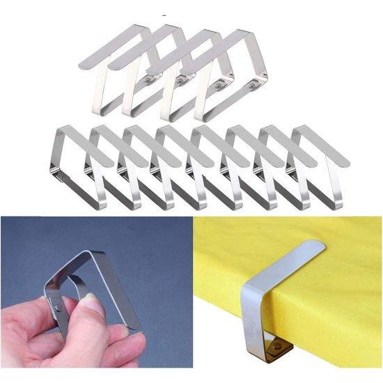 Tablecloth Clip Pack of 4 Table Cloth Clips Table Cloth Clip Stainless Steel Table Cloth Clips Table Cloth Holder Table Cloth Holder 3.5 cm x 5 cm