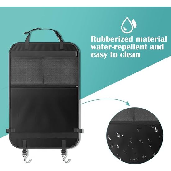 Rugleuning, beschermt autokinderen, rugleuningbescherming, sportstoel, autostoelbeschermer, autostoelorganizer, multifunctionele haak voor autostoel, rugleuning, haak, stoel, rugsteun