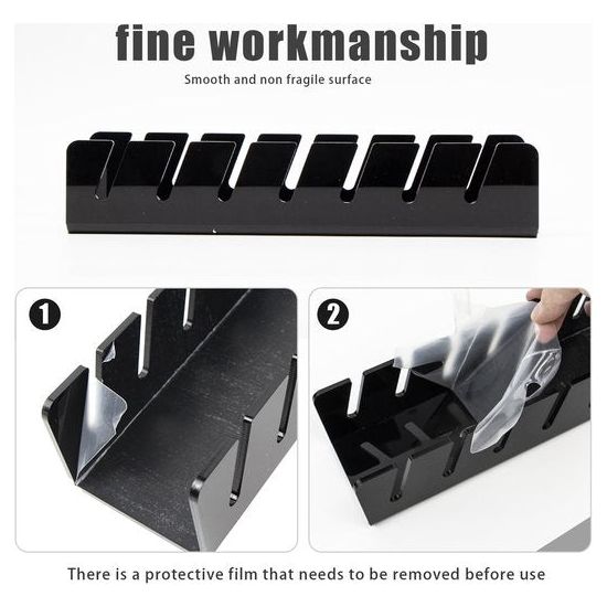 Hoedenhouder Cap houder - acryl hoedenstandaard opslag basecap houder, desktop baseballcaps organizer, voor de presentatie van honkbalpetten, kan worden opgeborgen, 7 hoeden opbergen, zwart