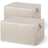 Opvouwbare opbergdoos stof 43x34x23 cm, set van 2