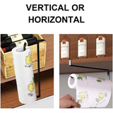 Keukenrolhouder zonder boren, 2 stuks papierrolhouders, keuken, zonder boren, keukenrolhouder, onderkast, papieren handdoekrolhouder, servetten, dispenser, kast voor keuken en badkamer (zwart)