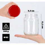 KADAX - Weckpotten, jampotten, 720 ml - inmaakpotten met deksel, glazen met schroefdop, inmaakpotten, voorraadpotten om in te leggen - Rood, 24 stuks