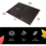 Bankbak voor bank en bank met antislipbasis. Gewogen pagina's. Geschikt voor vierkante stoelarmen. (donker bruin)