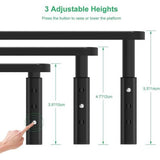 Monitorstandaard, 3 in hoogte verstelbare monitorstandaarden, ergonomisch monitorverhogingsbureau met antisliprubber, belastbaar tot 20 kg voor laptop, computer, printer