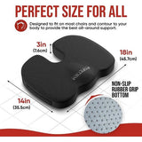 Stoelkussen, Zitkussen voor Bureaustoel, Rugkussen voor Stoel, Steunkussen voor de Rug, Autostoelkussen, Rugsteun, Traagschuim Zitkussen Wasbare Hoes