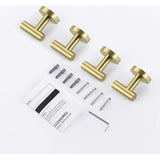 Handdoekhaak Goud Kapstokhaak RVS SUS 304 Wandhaak Garderobehaak Kledinghaak 4 Stuks Geborsteld Goud